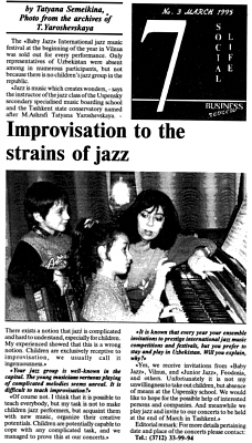 Improvisation to the strains of jazz